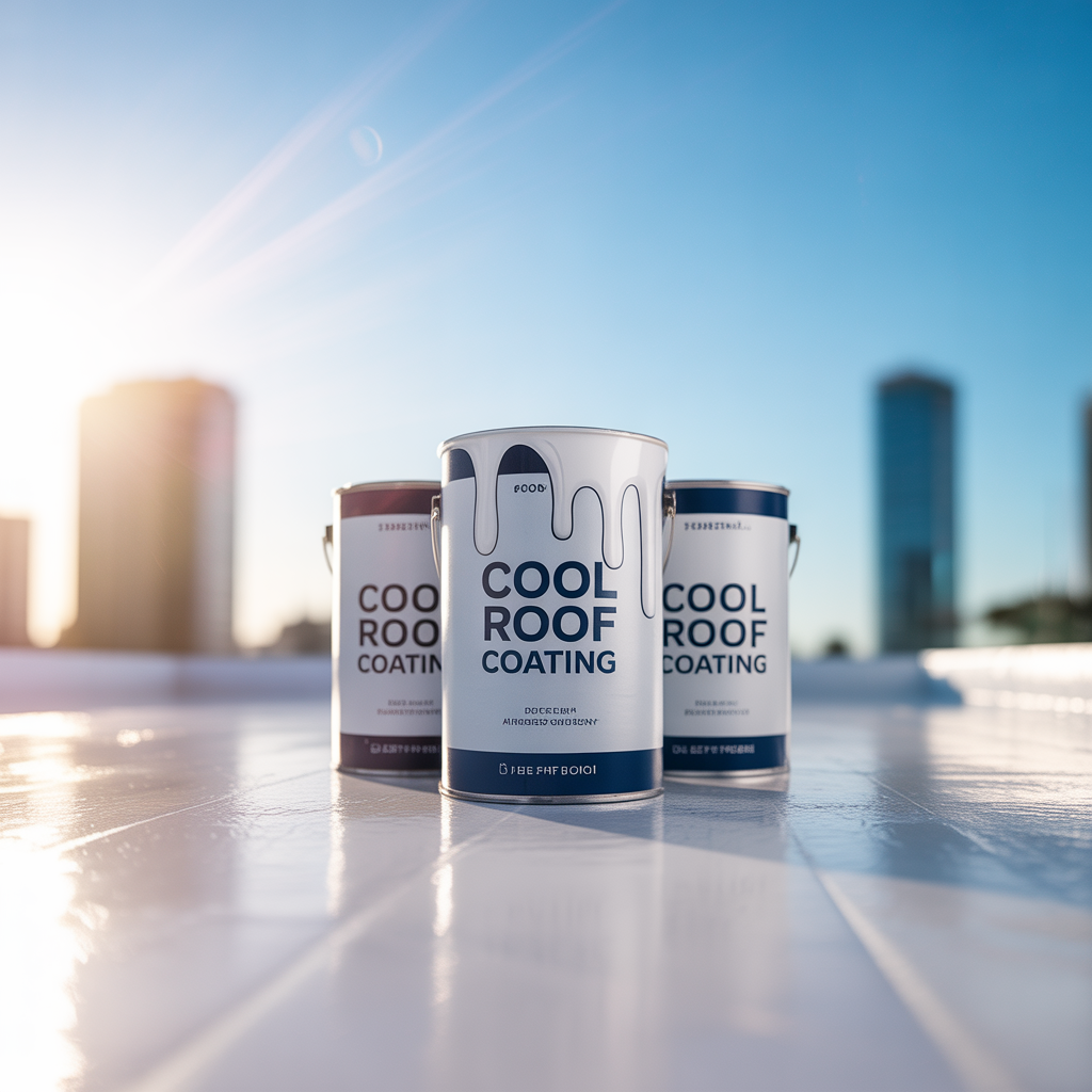 White heat reflective roof paint buckets and containers